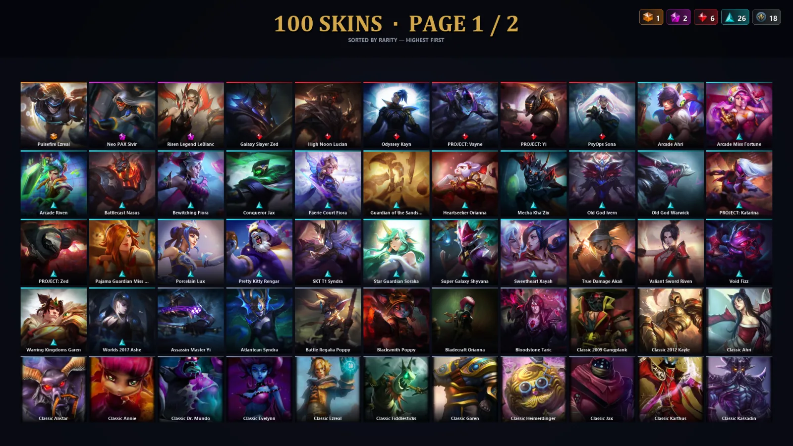 [LoL] | EUW | Level 142 | 127 Champions | 68 Skins