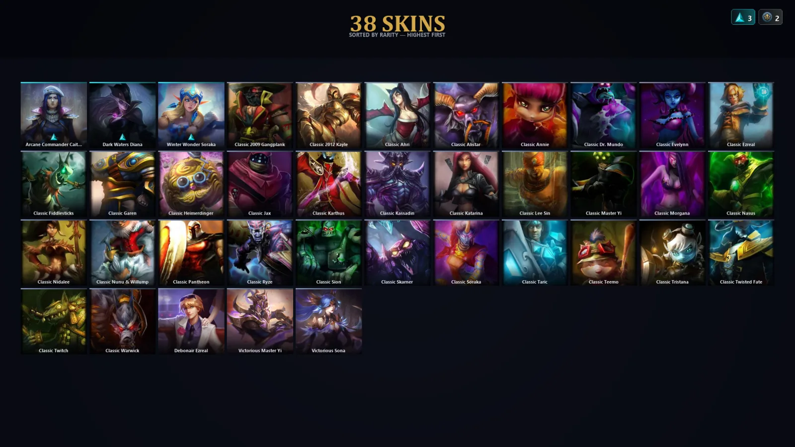 [LoL] | TR | Level 42 | Emerald I | 38 Champions | 6 Skins | 12,895 BE