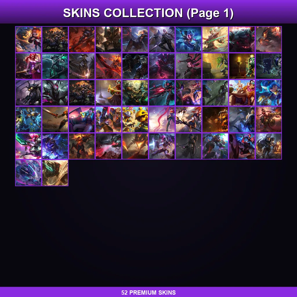 EUW | Lv71 | Unranked | 52 Skin | 89 Champ