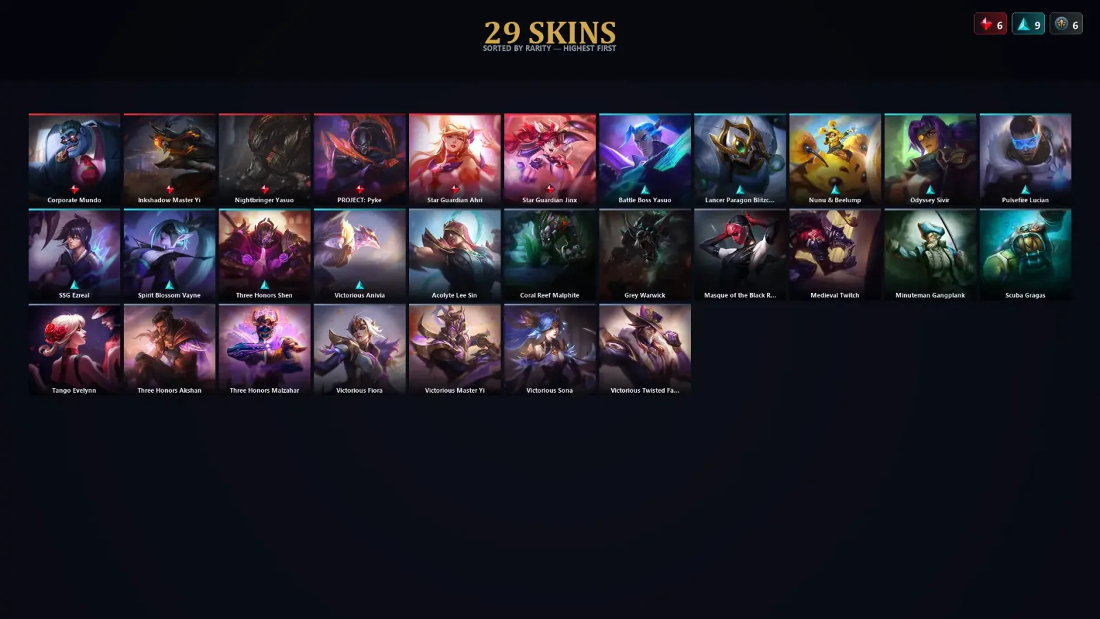 [LoL] | EUW | Level 112 | 96 Champions | 29 Skins | 23,591 BE — LoL account