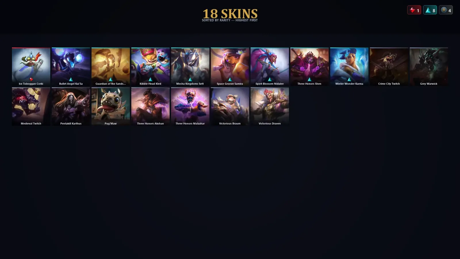 [LoL] | TR | Level 30 | Challenger | 57 Champions | 18 Skins | 116,392 BE