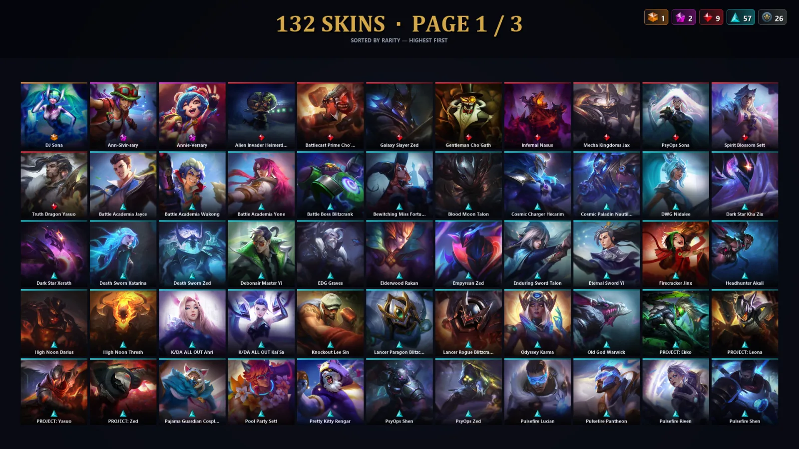[LoL] | EUW | Level 330 | Bronze II | 170 Champions | 100 Skins