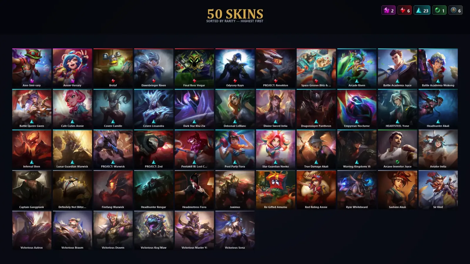 [LoL] | EUW | Level 168 | Diamond III | 156 Champions | 50 Skins | 11,774 BE