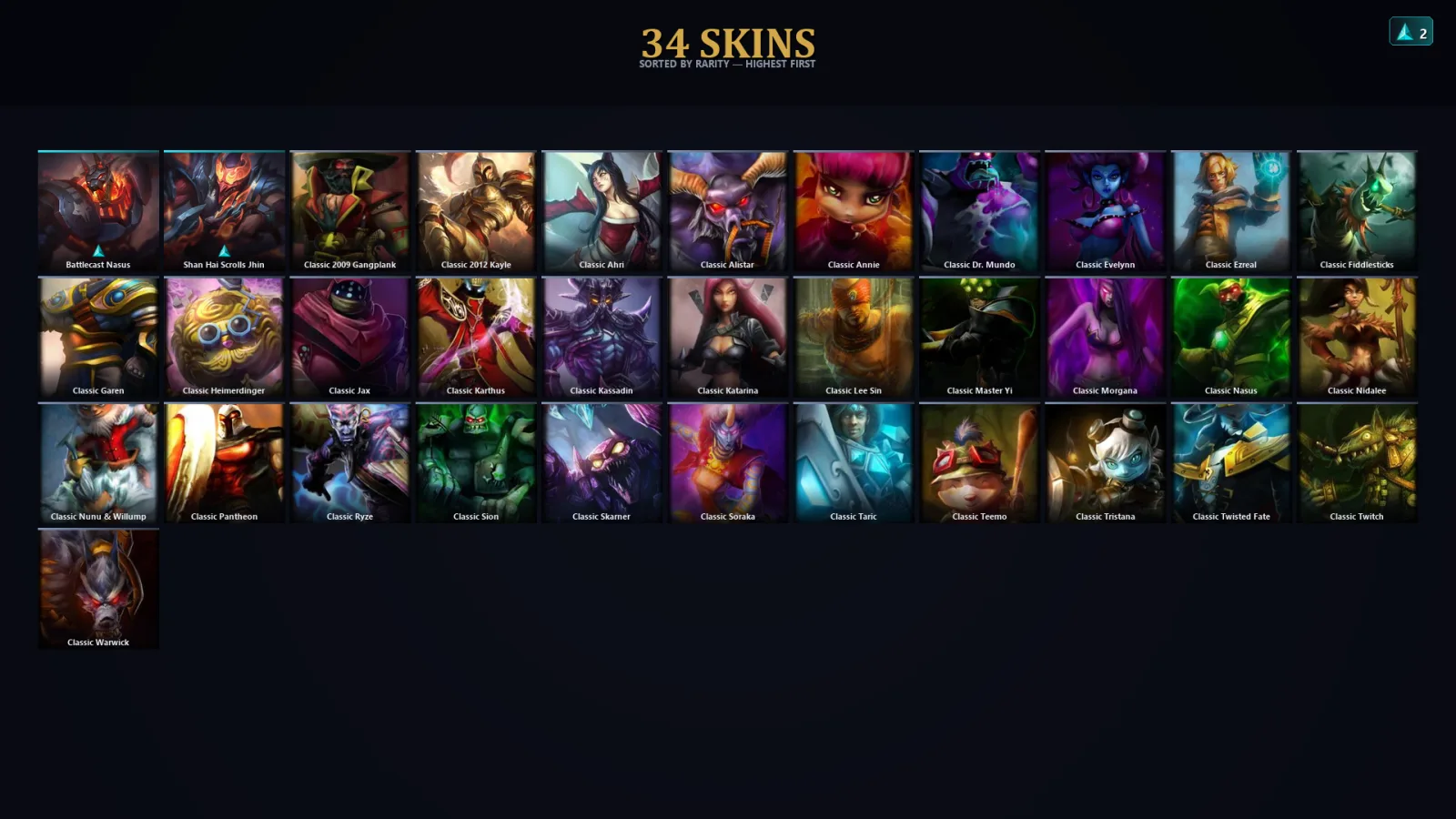 [LoL] | EUW | Level 34 | Silver II | 53 Champions | 2 Skins