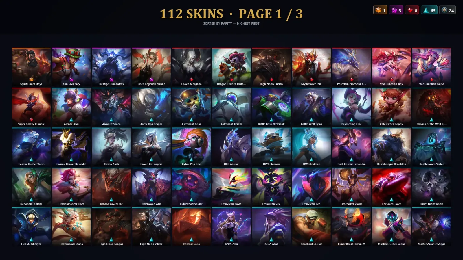 [LoL] | TR | Level 30 | Master | 173 Champions | 112 Skins | 111,904 BE
