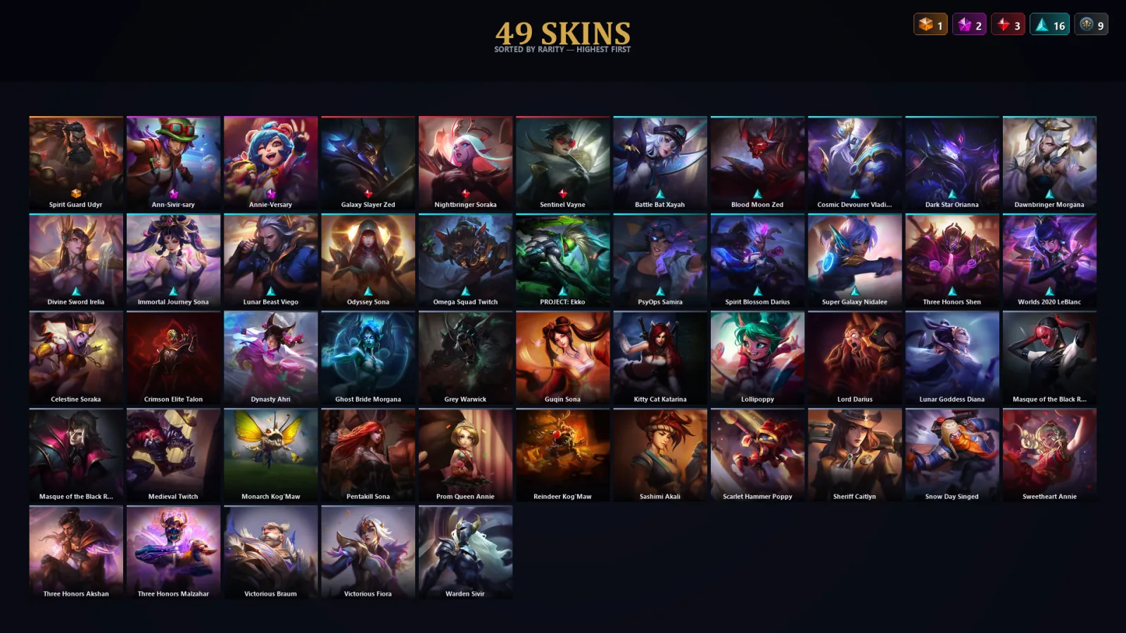 [LoL] | EUW | Level 30 | Master | 116 Champions | 49 Skins