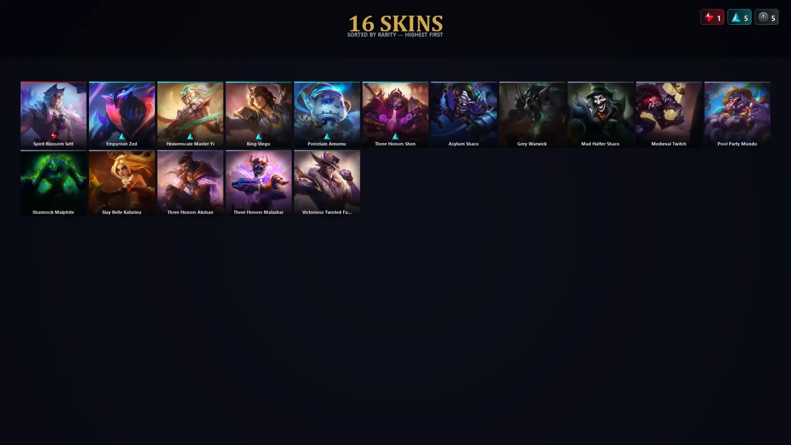 [LoL] | TR | Level 67 | Diamond II | 72 Champions | 16 Skins | 25,331 BE