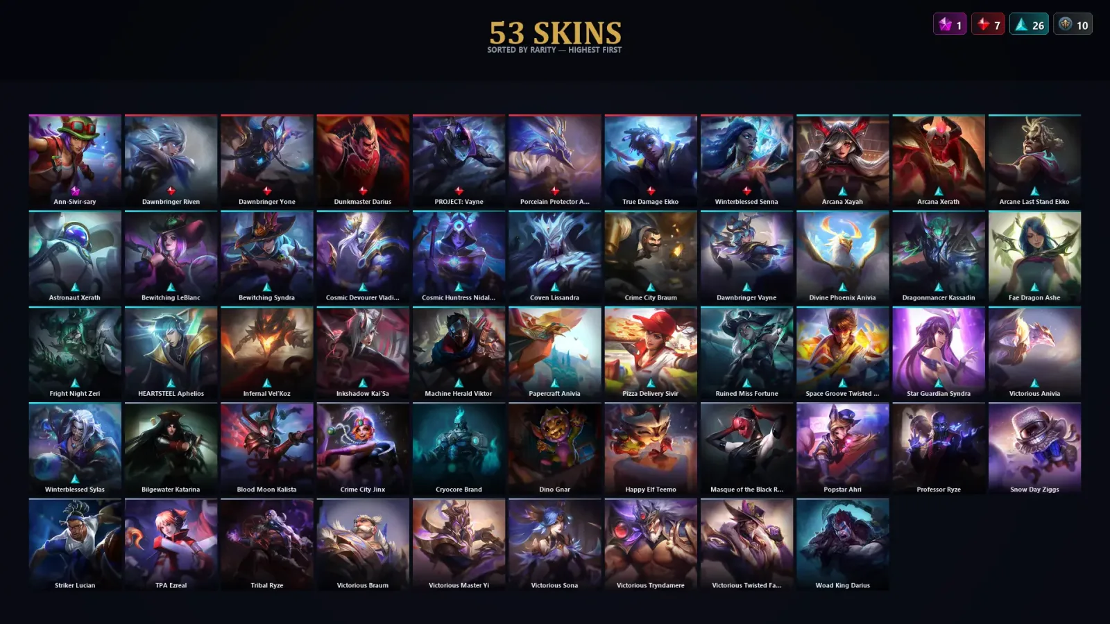 [LoL] | TR | Level 30 | Master | 132 Champions | 53 Skins