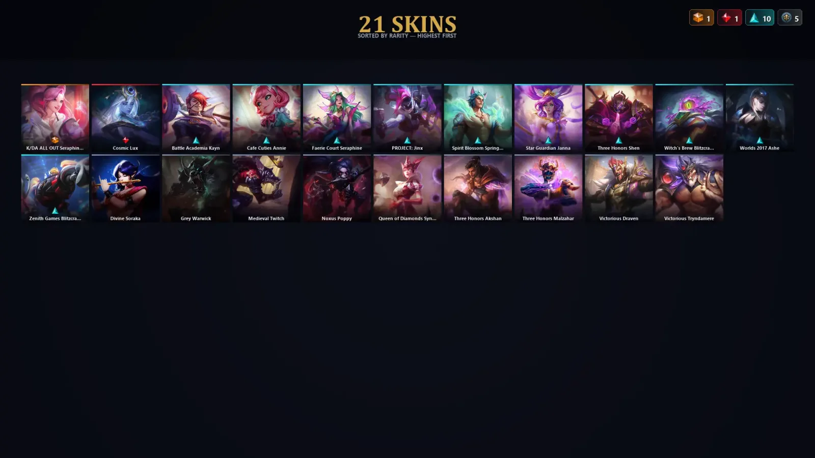 [LoL] | TR | Level 79 | Silver IV | 111 Champions | 21 Skins — LoL account