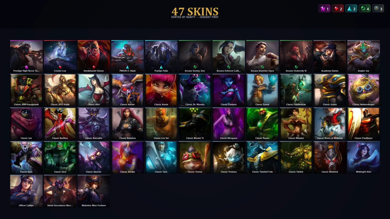 [LoL] | TR | Level 75 | 67 Champions | 47 Skins