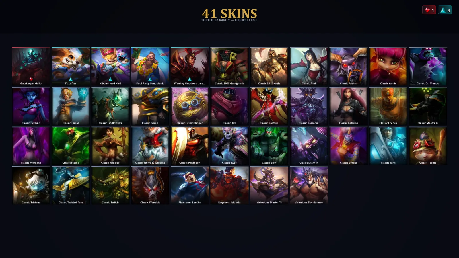 [LoL] | TR | Level 52 | 59 Champions | 41 Skins