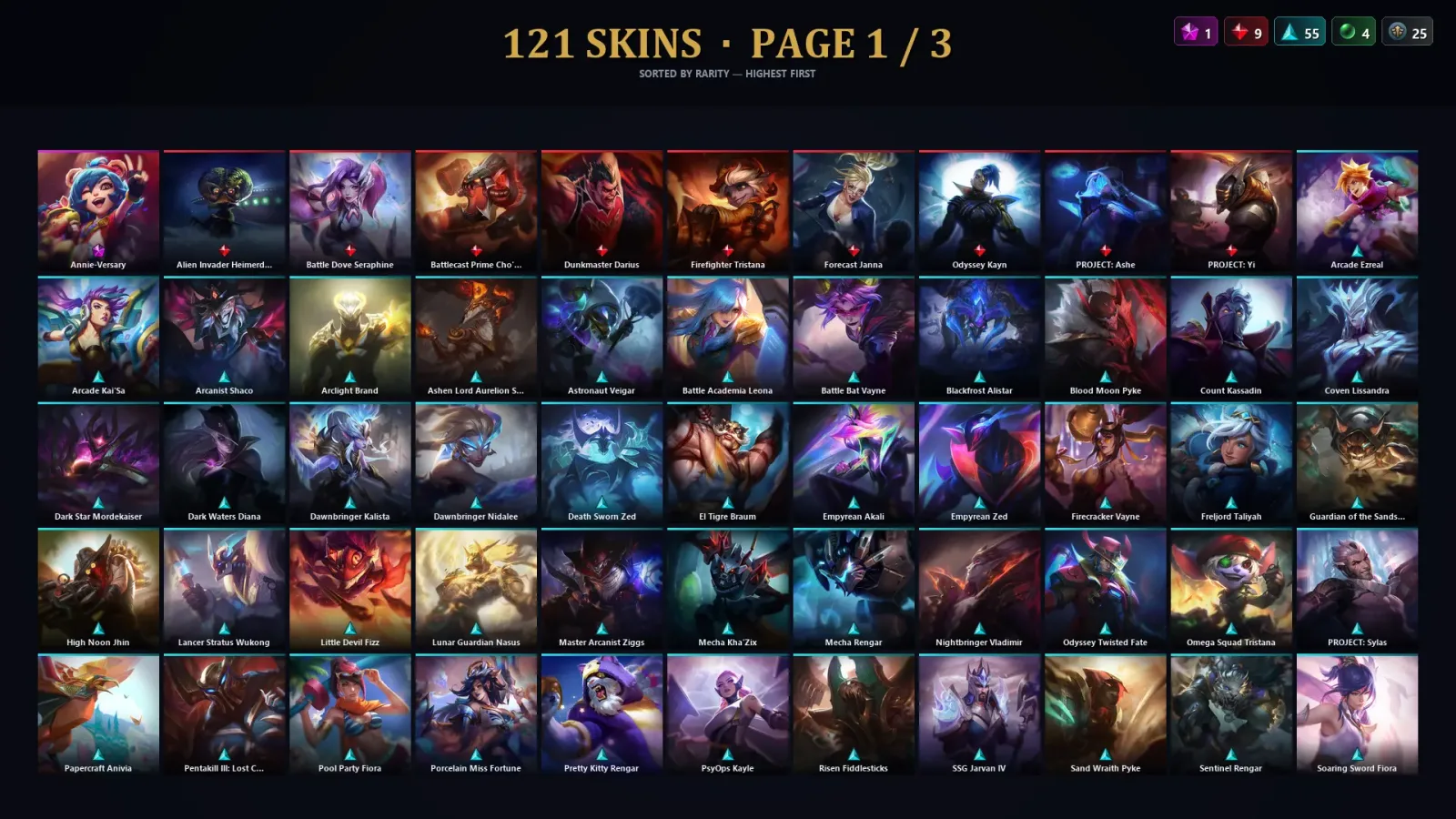 [LoL] | TR | Level 192 | Diamond I | 172 Champions | 121 Skins | 14,235 BE — LoL account