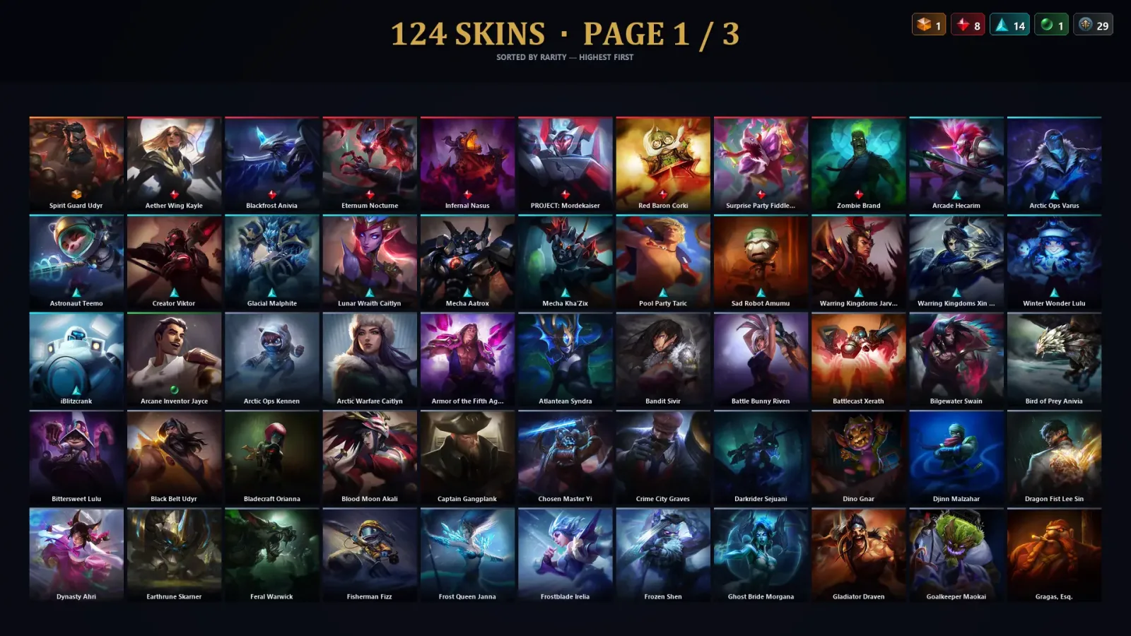 [LoL] | EUW | Level 37 | 126 Champions | 124 Skins — LoL account