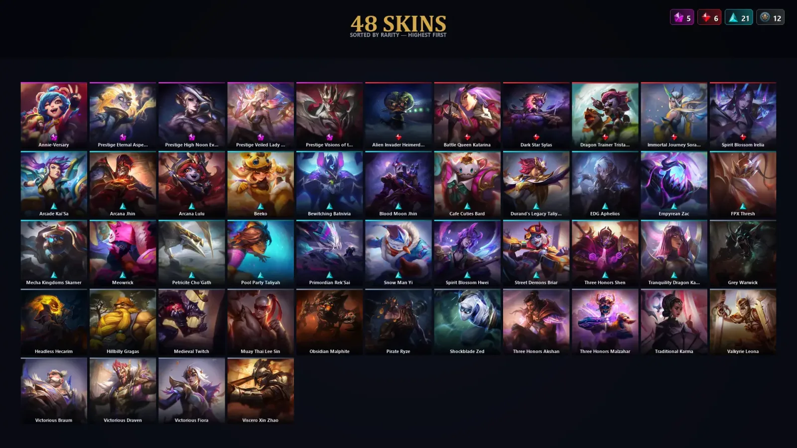 [LoL] | TR | Level 96 | Emerald II | 130 Champions | 48 Skins — LoL account