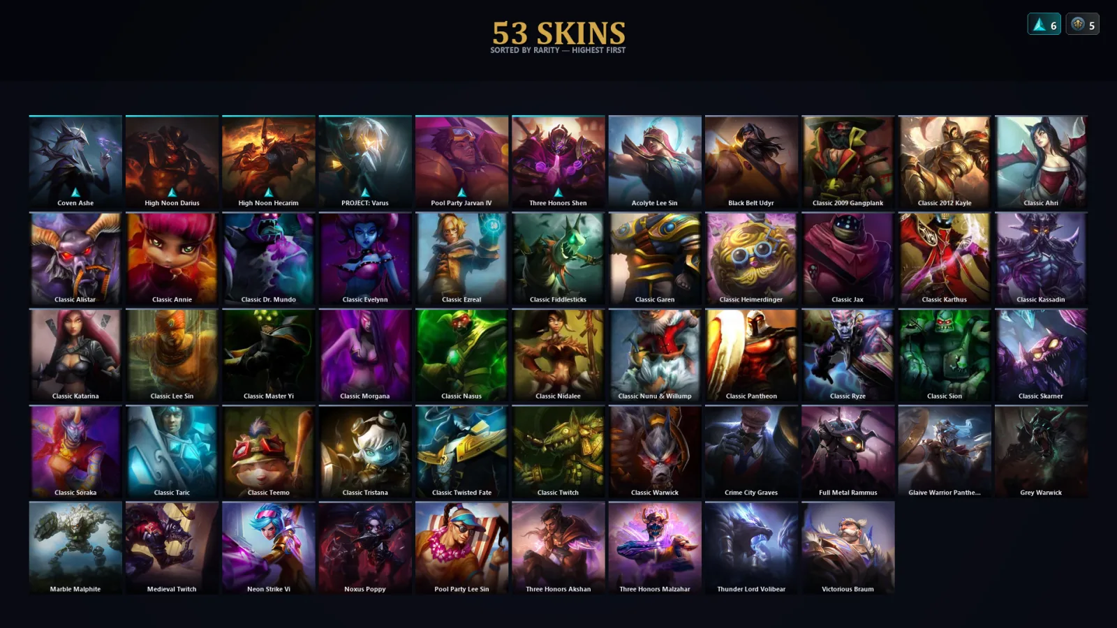 [LoL] | TR | Level 30 | Master | 121 Champions | 21 Skins
