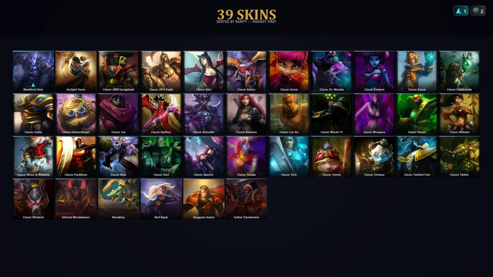 [LoL] | EUW | Level 36 | Iron IV | 34 Champions | 7 Skins | 11,603 BE