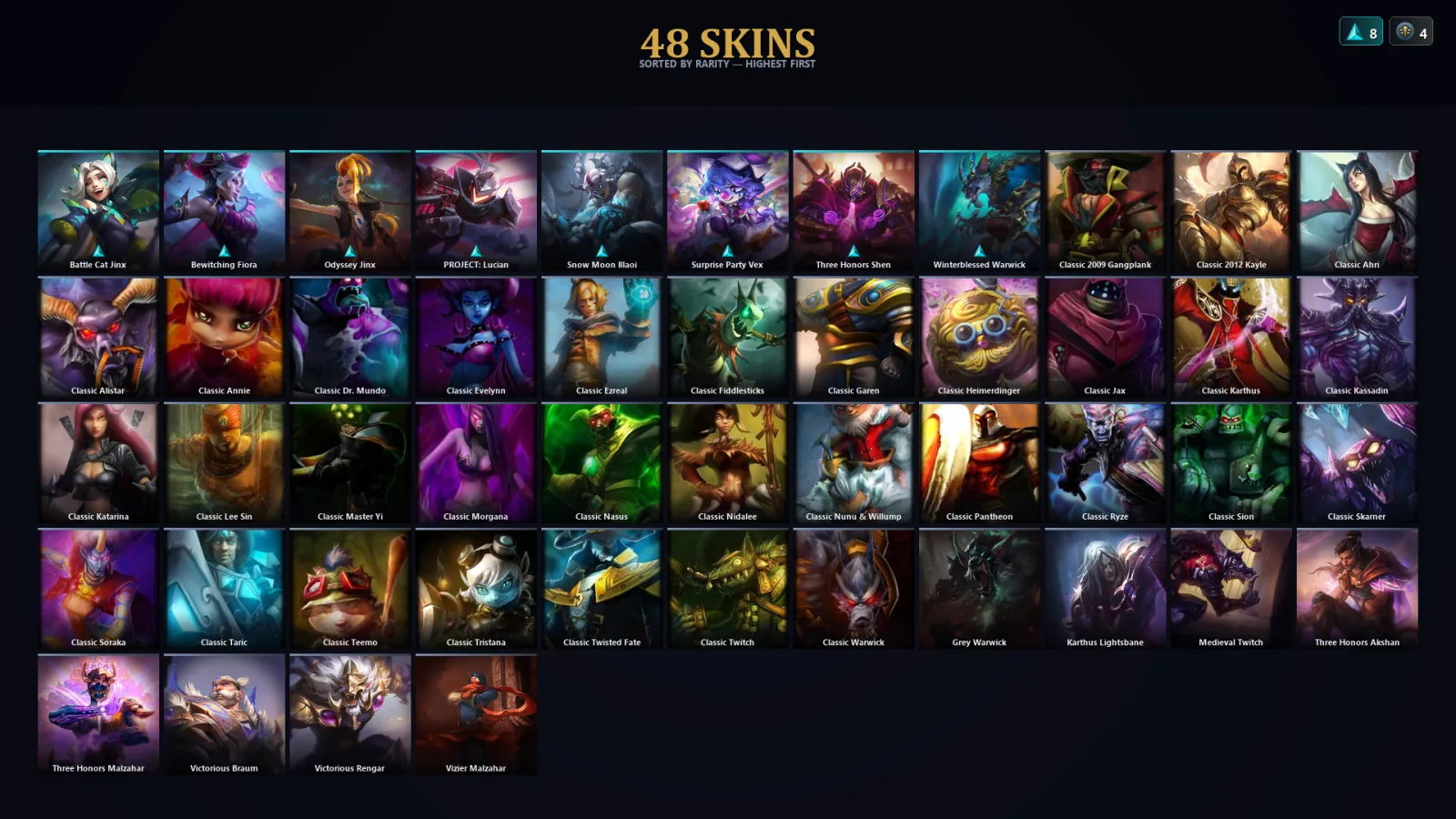 [LoL] | TR | Level 71 | Diamond IV | 115 Champions | 48 Skins