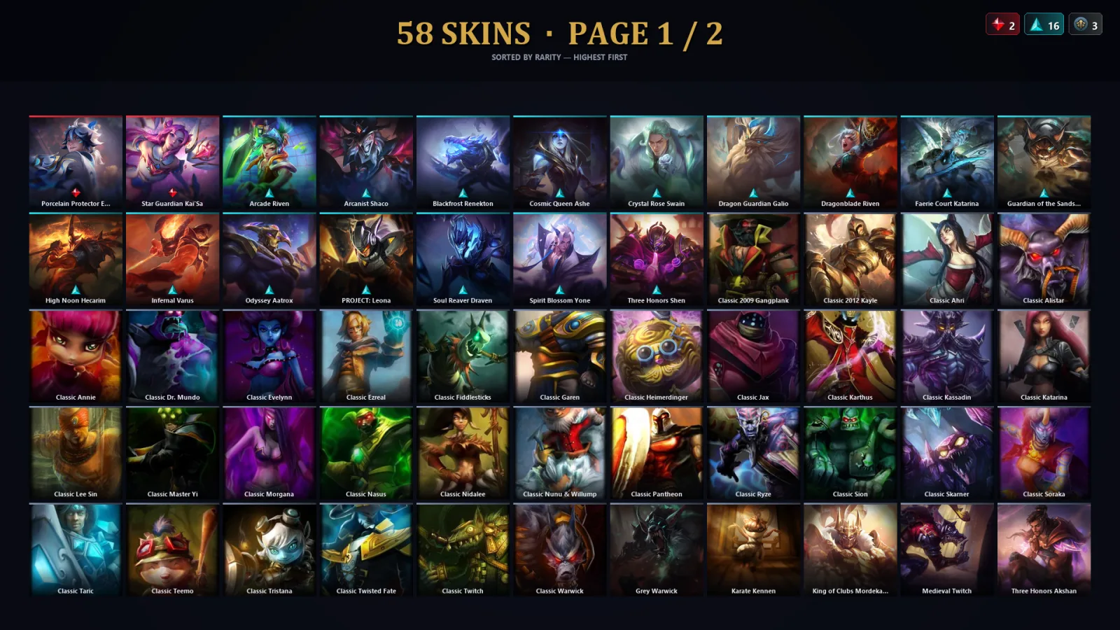 [LoL] | TR | Level 59 | Platinum II | 102 Champions | 26 Skins