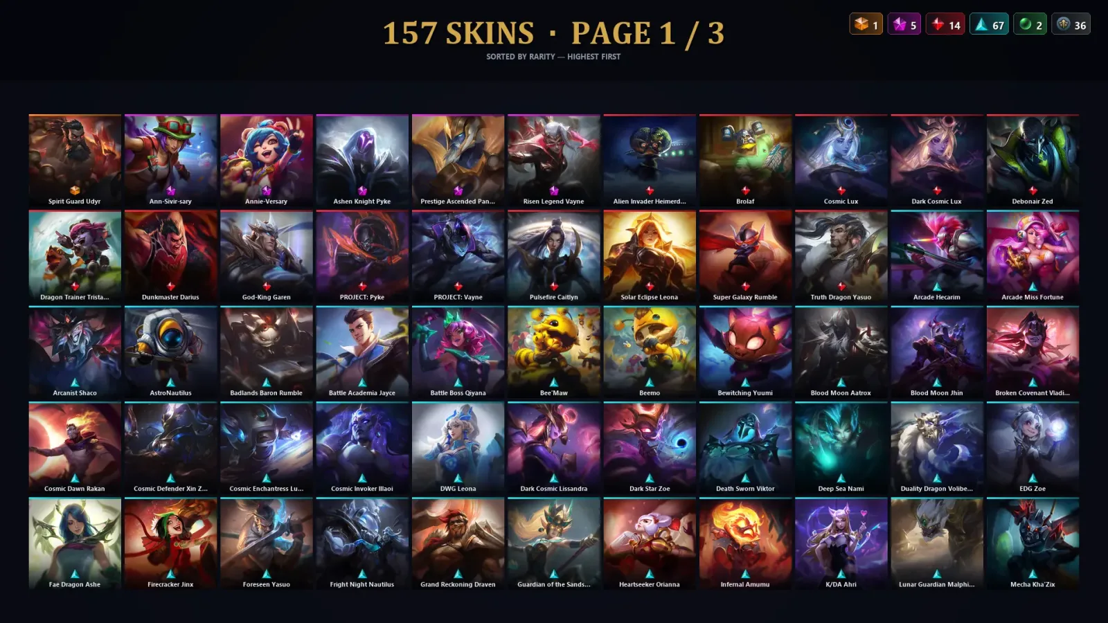 [LoL] | TR | Level 30 | Master | 172 Champions | 157 Skins | 25,138 BE — LoL account