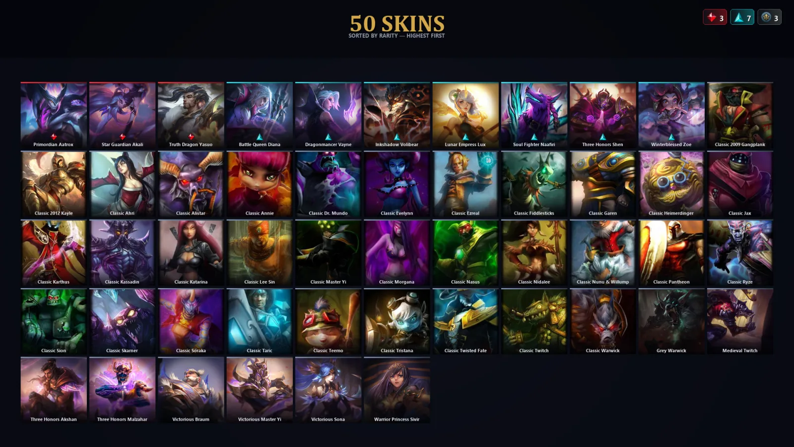 [LoL] | EUW | Level 57 | Diamond IV | 85 Champions | 18 Skins