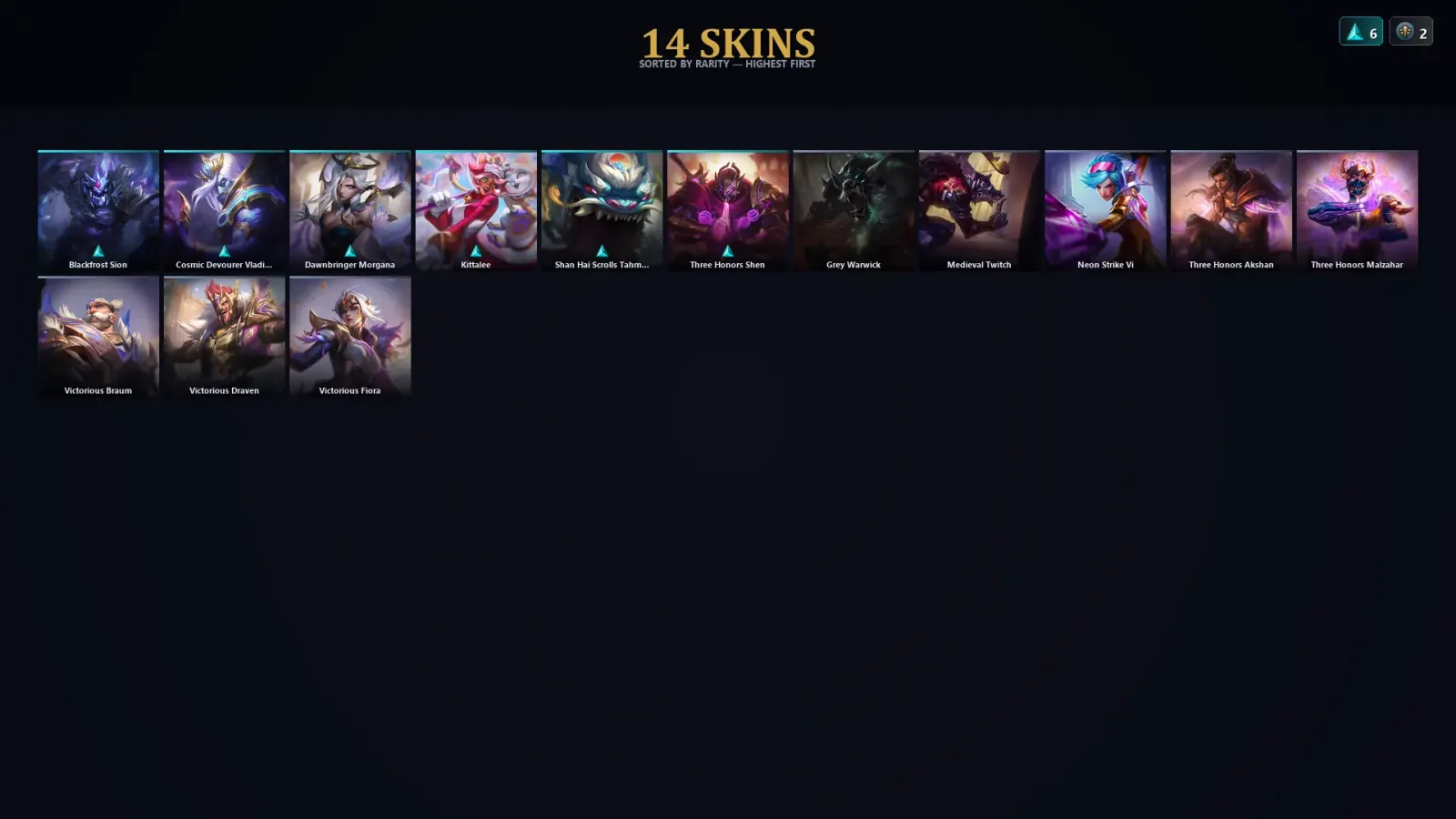 [LoL] | TR | Level 63 | Emerald II | 100 Champions | 14 Skins