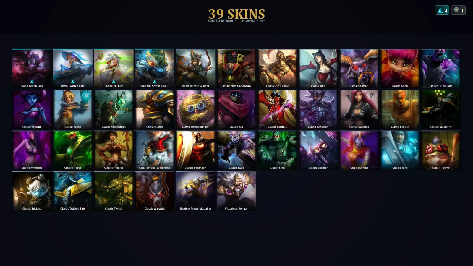 [LoL] | EUW | Level 38 | Gold III | 64 Champions | 39 Skins