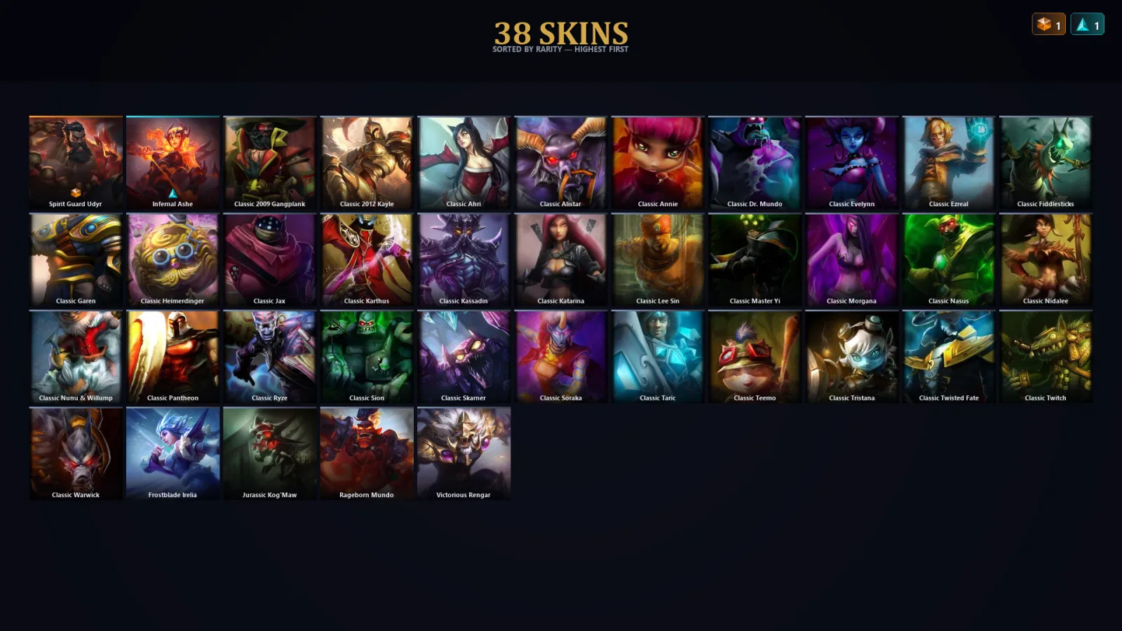 [LoL] | TR | Level 37 | Gold II | 75 Champions | 38 Skins | 19,002 BE