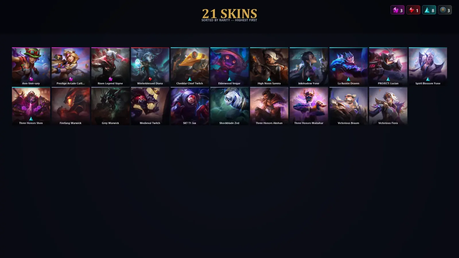 [LoL] | TR | Level 57 | Silver II | 86 Champions | 21 Skins — LoL account