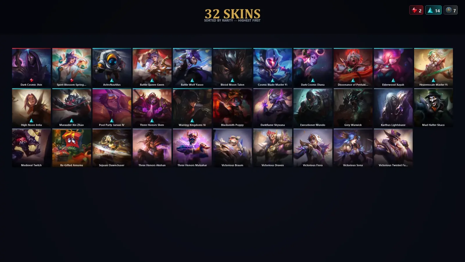 [LoL] | TR | Level 111 | Diamond I | 151 Champions | 32 Skins