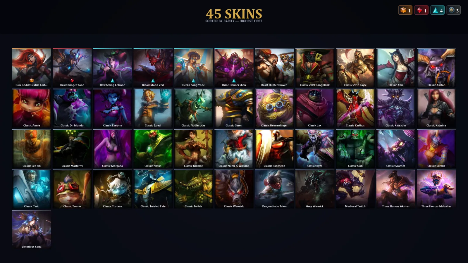 [LoL] | TR | Level 30 | Master | 84 Champions | 45 Skins
