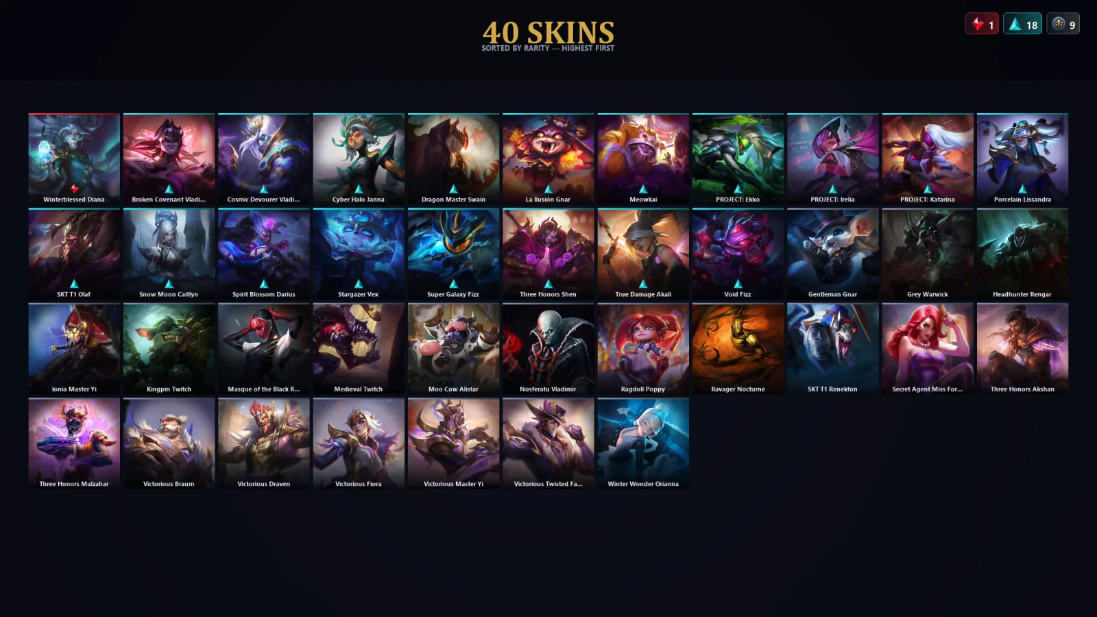 [LoL] | TR | Level 30 | Master | 173 Champions | 40 Skins | 37,388 BE