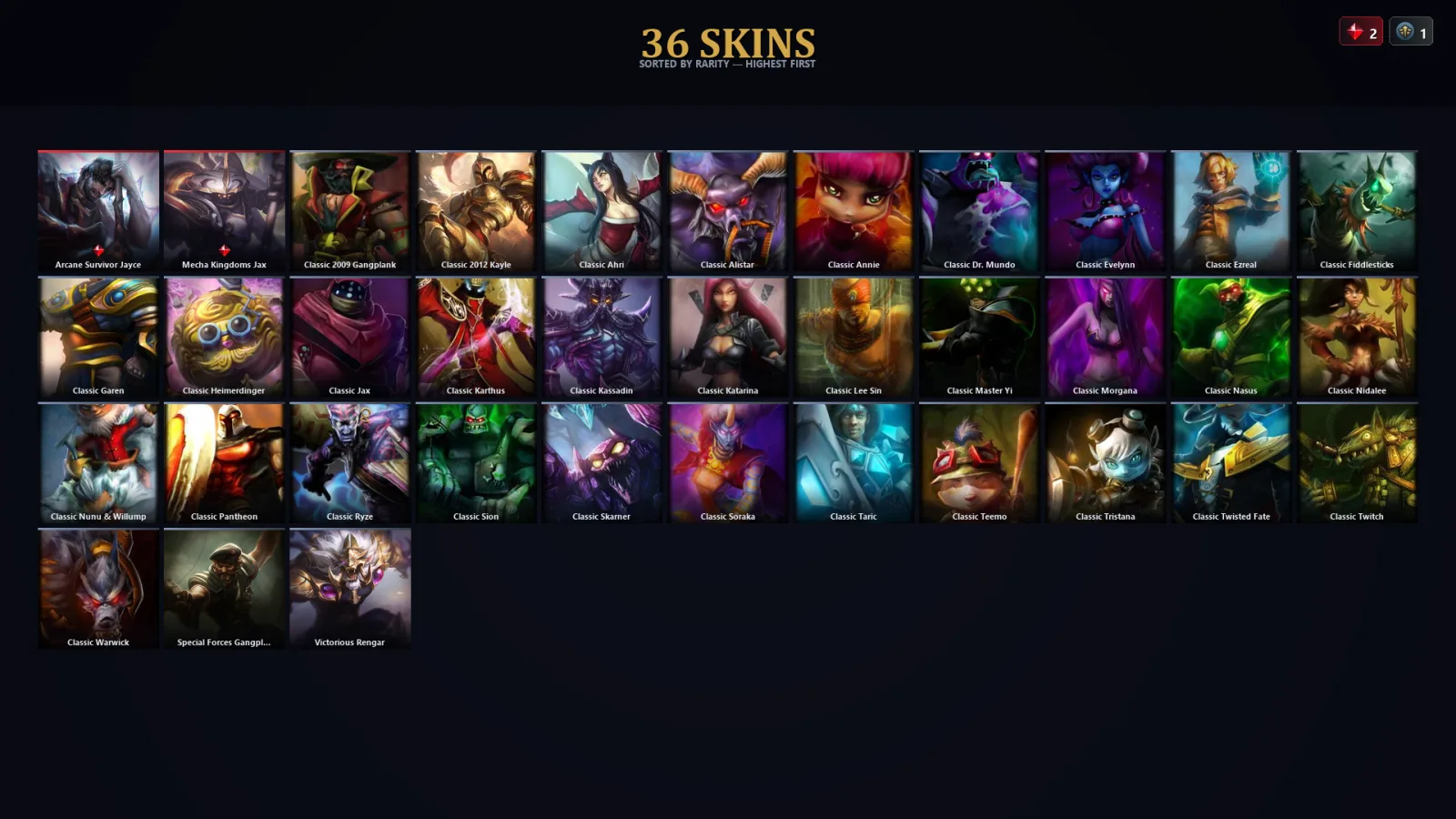 [LoL] | TR | Level 42 | Diamond IV | 53 Champions | 36 Skins