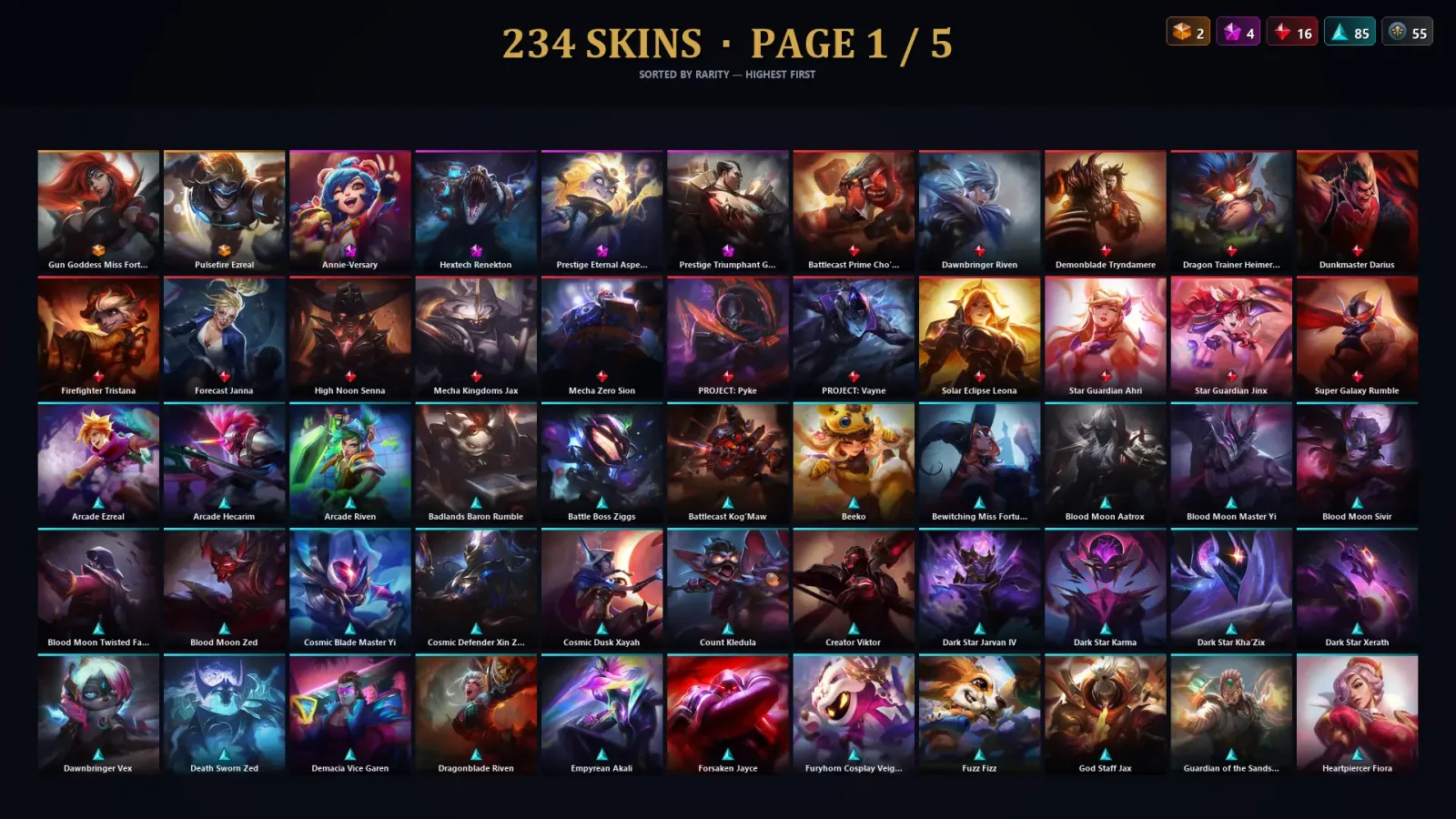 [LoL] | NA | Level 381 | 172 Champions | 234 Skins | 12,253 BE — LoL account