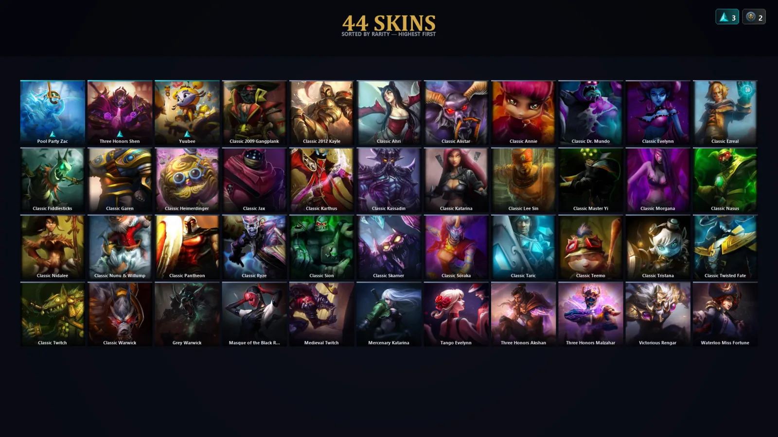 [LoL] | TR | Level 39 | Platinum IV | 94 Champions | 44 Skins