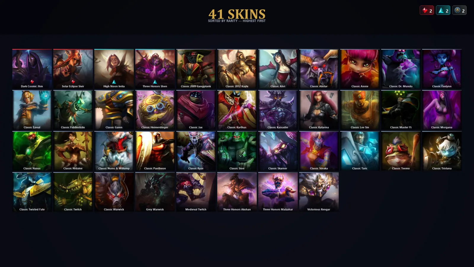 [LoL] | EUW | Level 42 | Emerald IV | 71 Champions | 41 Skins