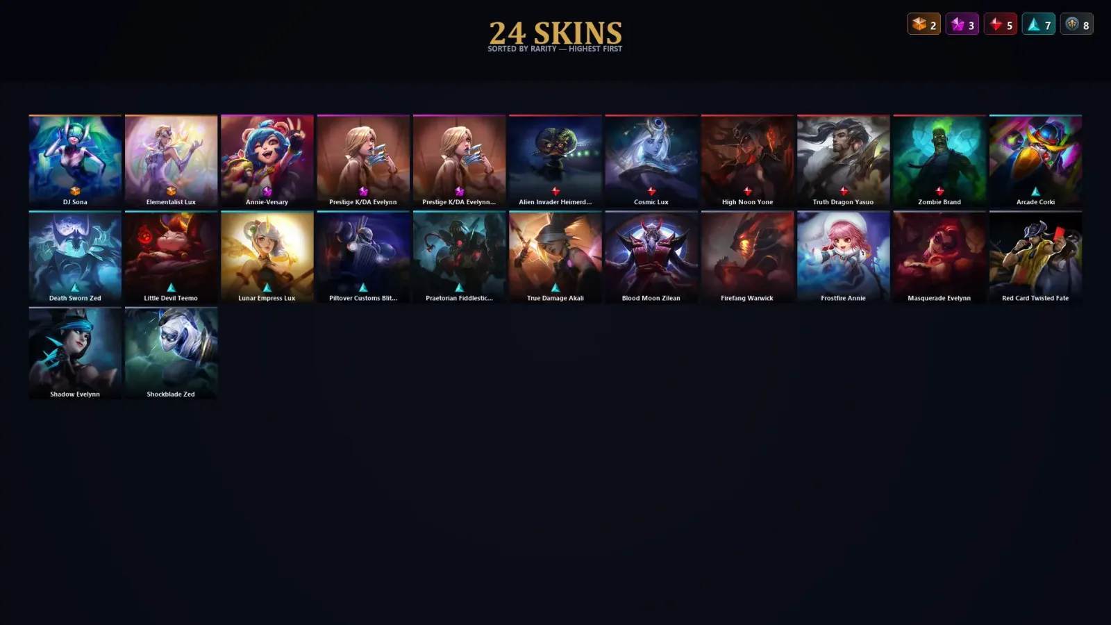 [LoL] | TR | Level 70 | 52 Champions | 24 Skins — LoL account