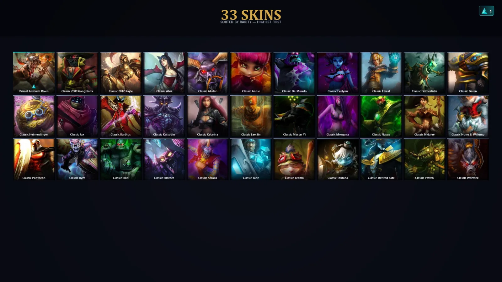 [LoL] | TR | Level 37 | Gold IV | 34 Champions | 1 Skins