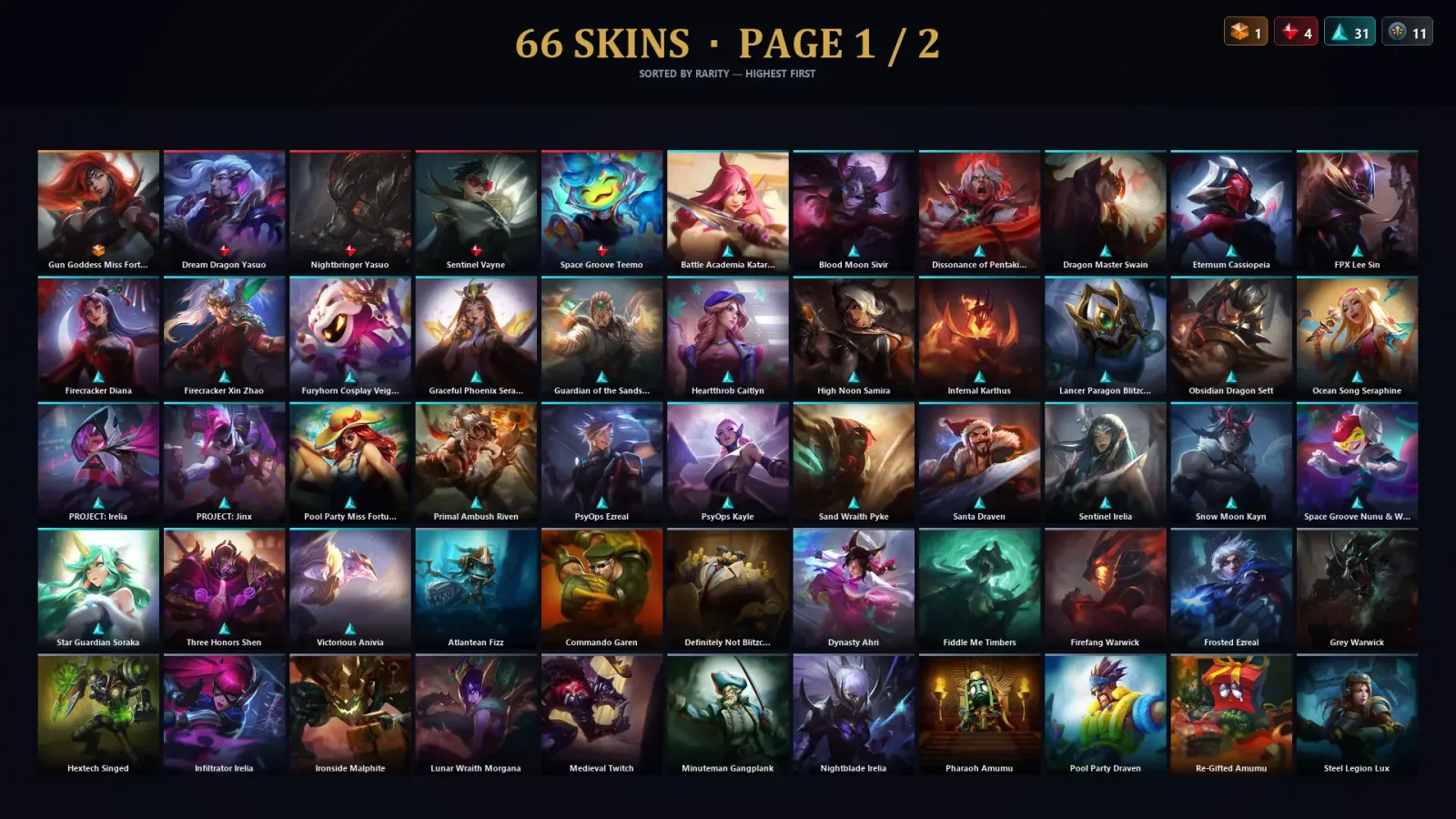 [LoL] | TR | Level 258 | Emerald III | 146 Champions | 66 Skins | 18,581 BE — LoL account