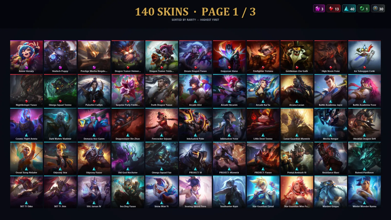 [LoL] | TR | Level 366 | Bronze II | 173 Champions | 140 Skins | 86,605 BE