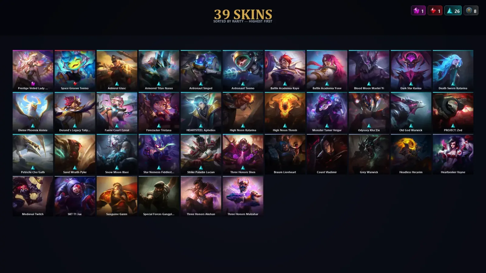 [LoL] | TR | Level 36 | Bronze II | 56 Champions | 39 Skins | 25,035 BE — LoL account