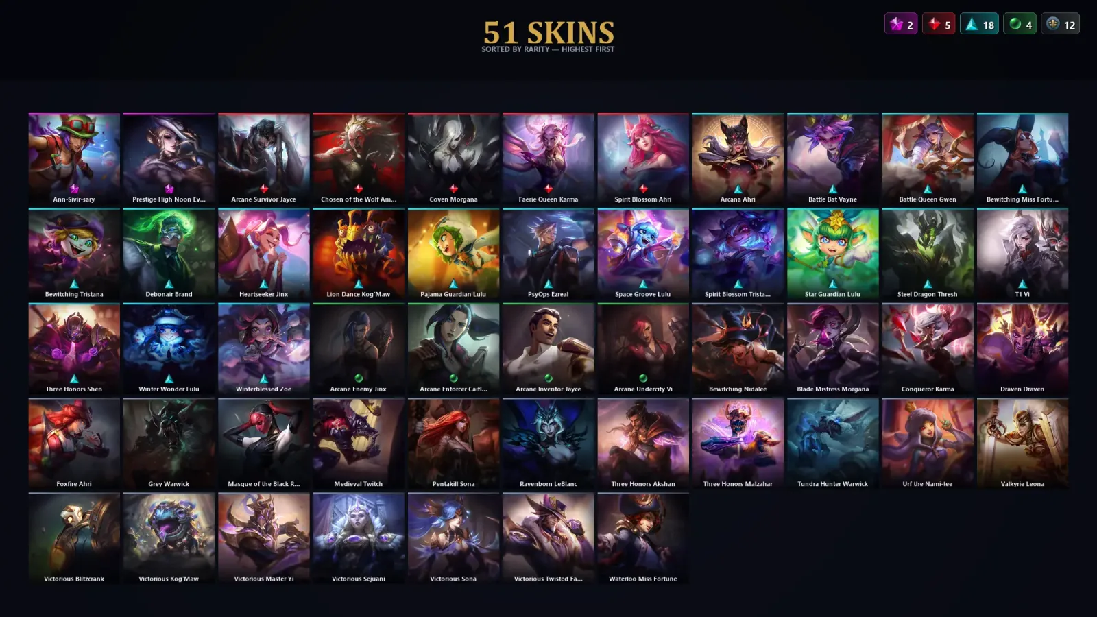 [LoL] | TR | Level 145 | Emerald I | 85 Champions | 51 Skins | 42,436 BE — LoL account