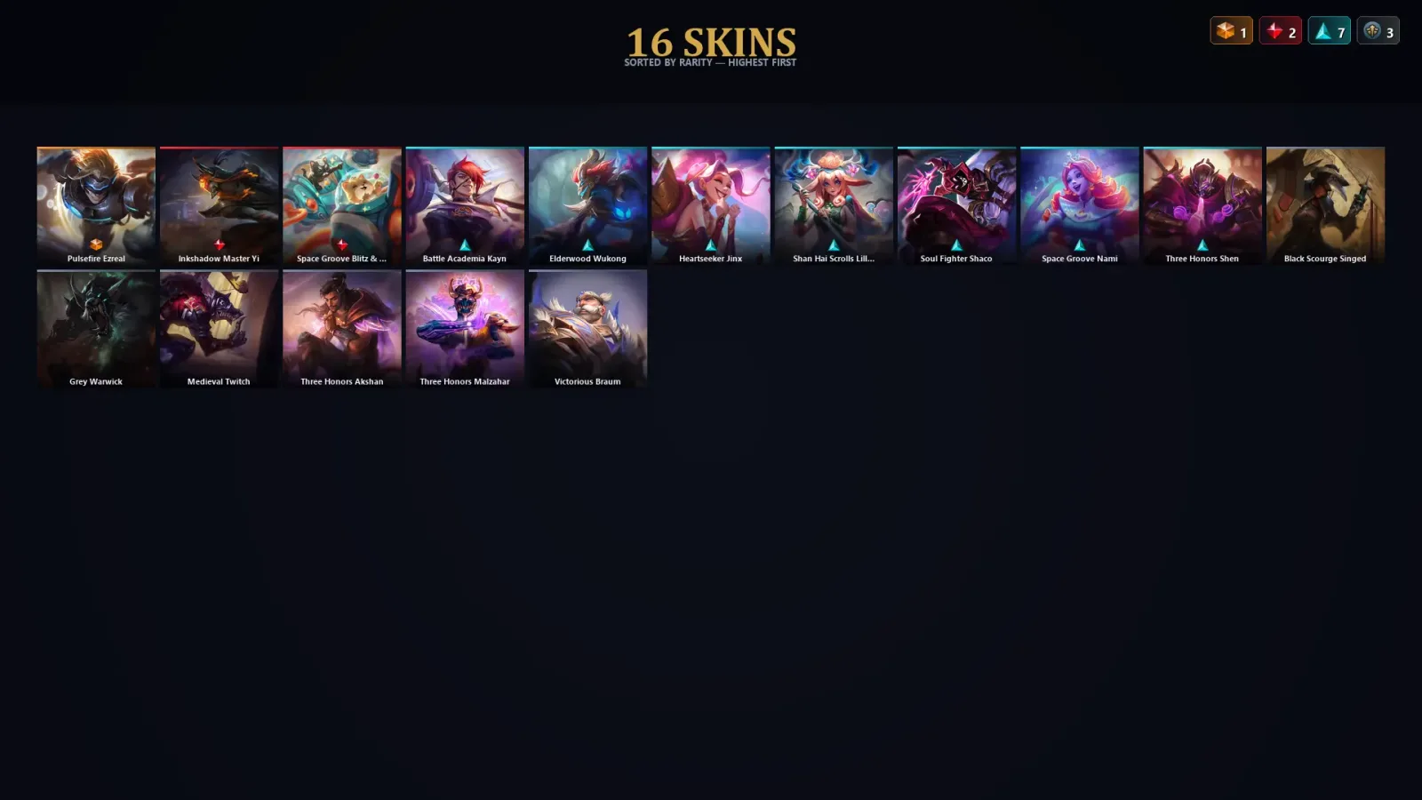 [LoL] | TR | Level 50 | Emerald II | 97 Champions | 16 Skins