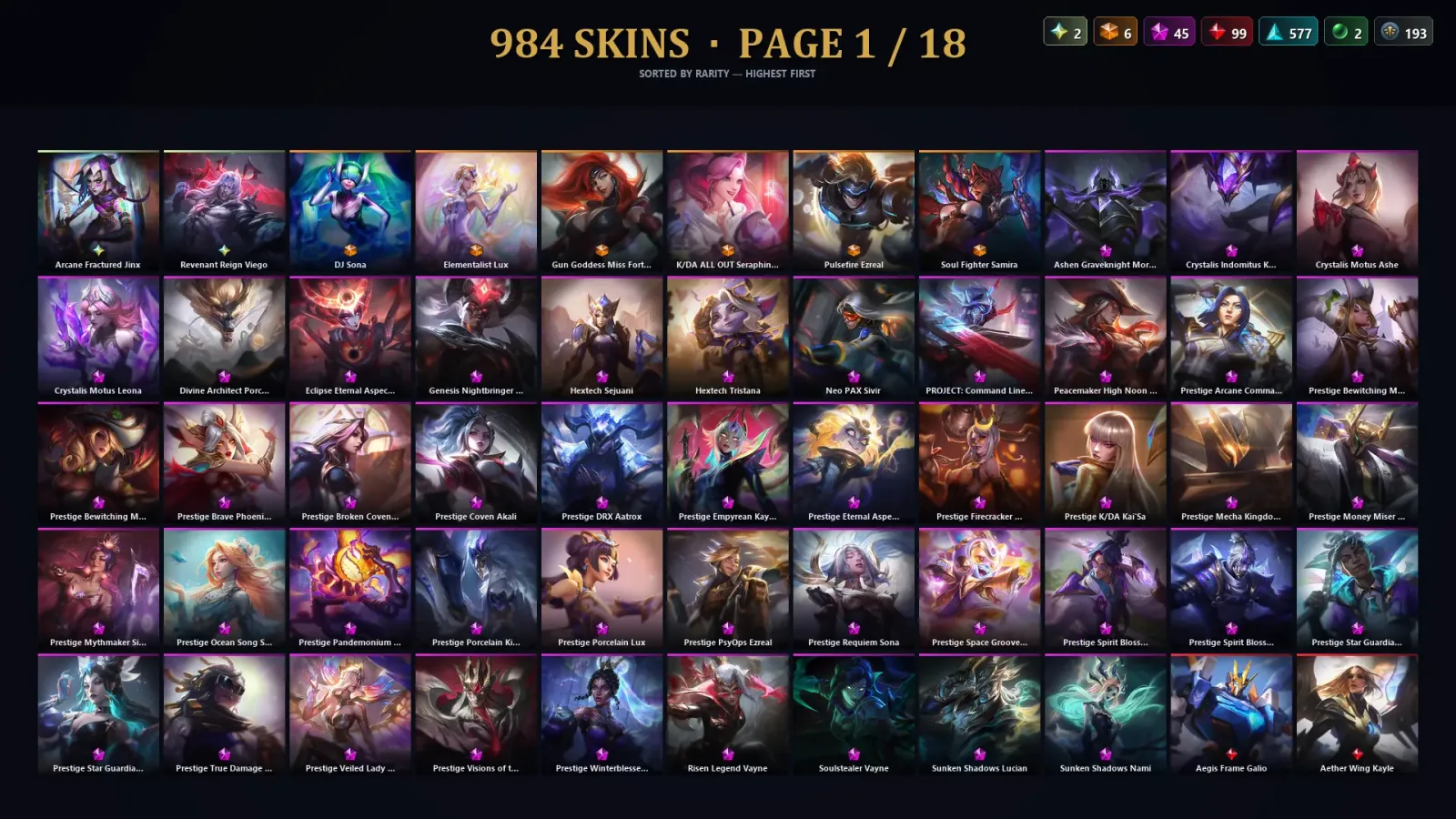 [LoL] | TR | Level 319 | Gold II | 112 Champions | 984 Skins | 15,950 BE — LoL account