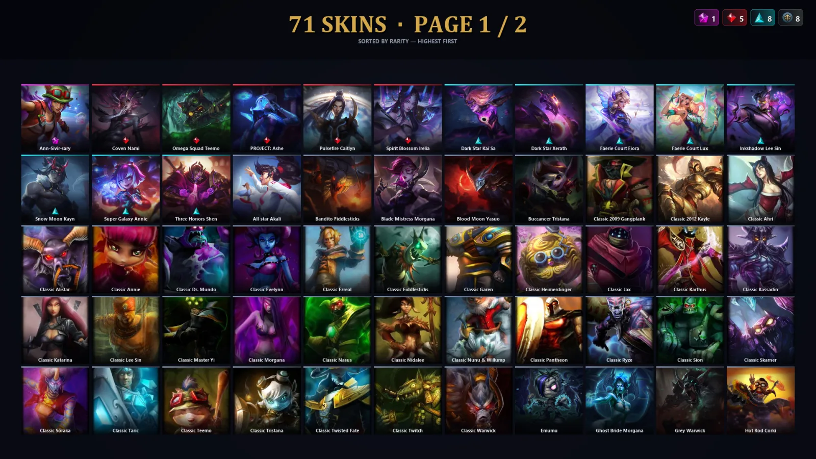 [LoL] | EUW | Level 30 | Master | 83 Champions | 39 Skins | 224,412 BE