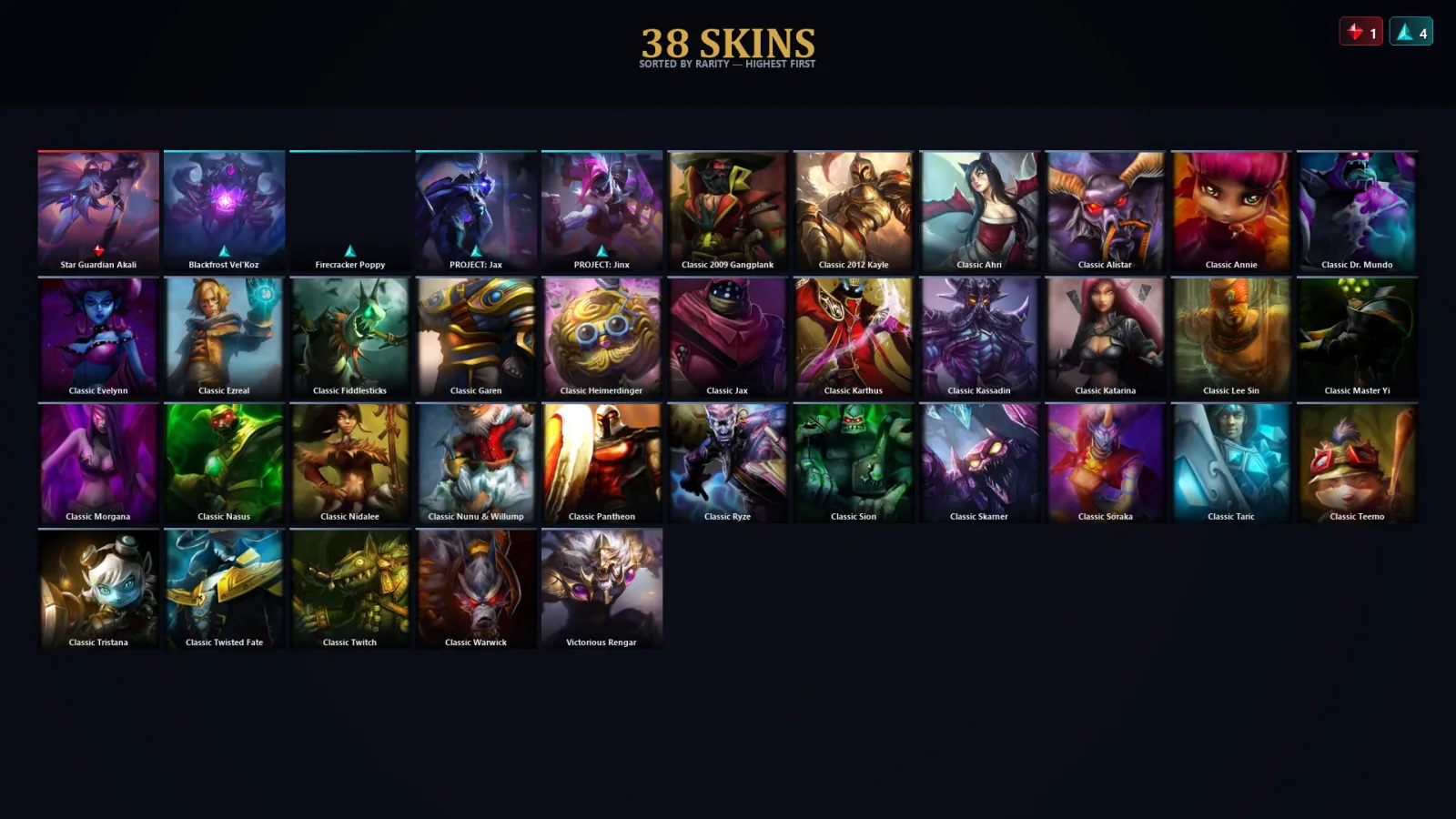 [LoL] | EUW | Level 47 | Emerald IV | 86 Champions | 38 Skins
