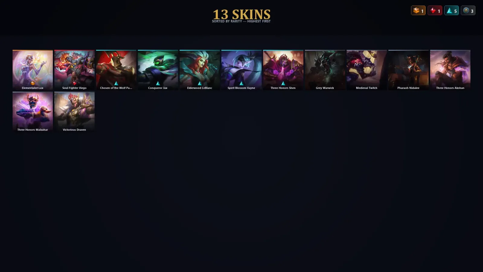 [LoL] | EUW | Level 65 | Diamond IV | 83 Champions | 13 Skins — LoL account