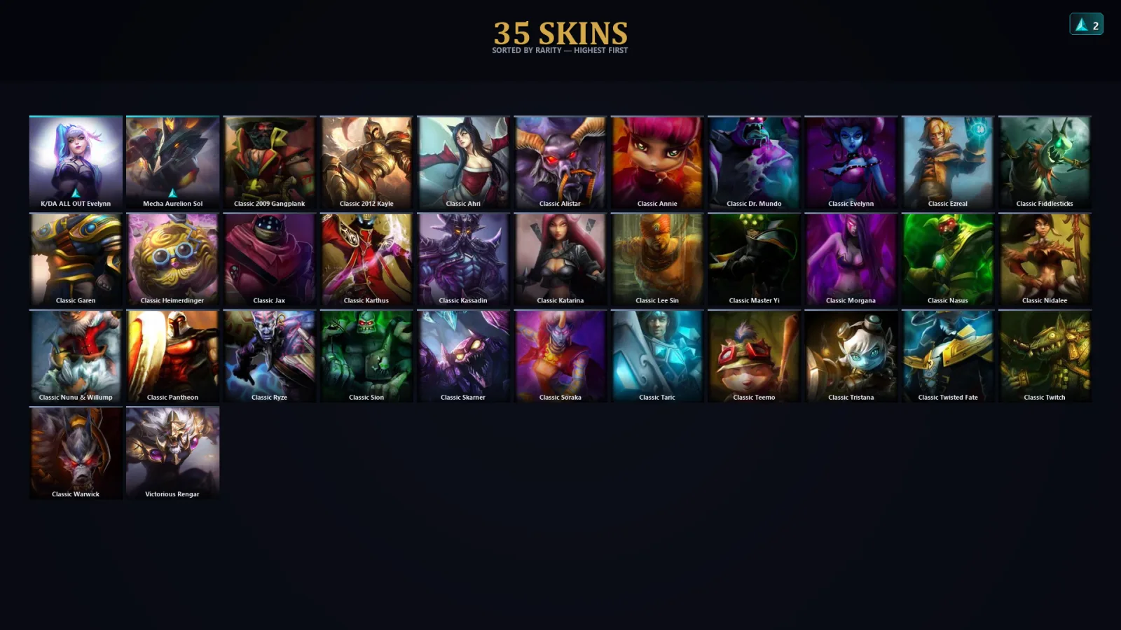 [LoL] | TR | Level 35 | Platinum II | 69 Champions | 3 Skins