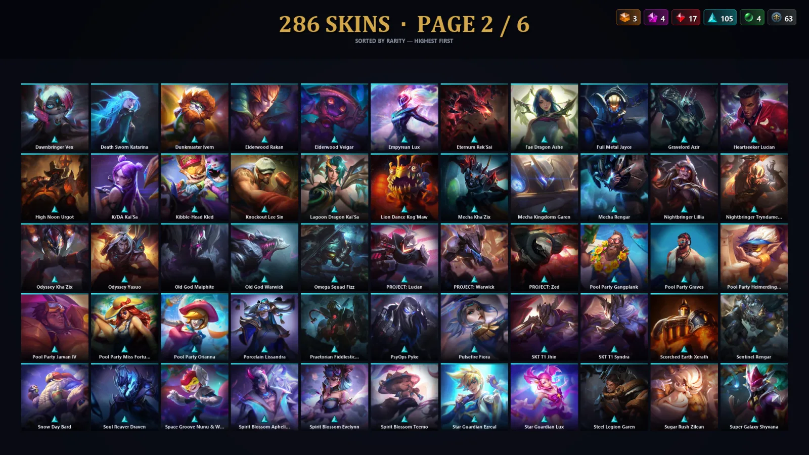 [LoL] | NA | Level 388 | 172 Champions | 254 Skins | 19,807 BE