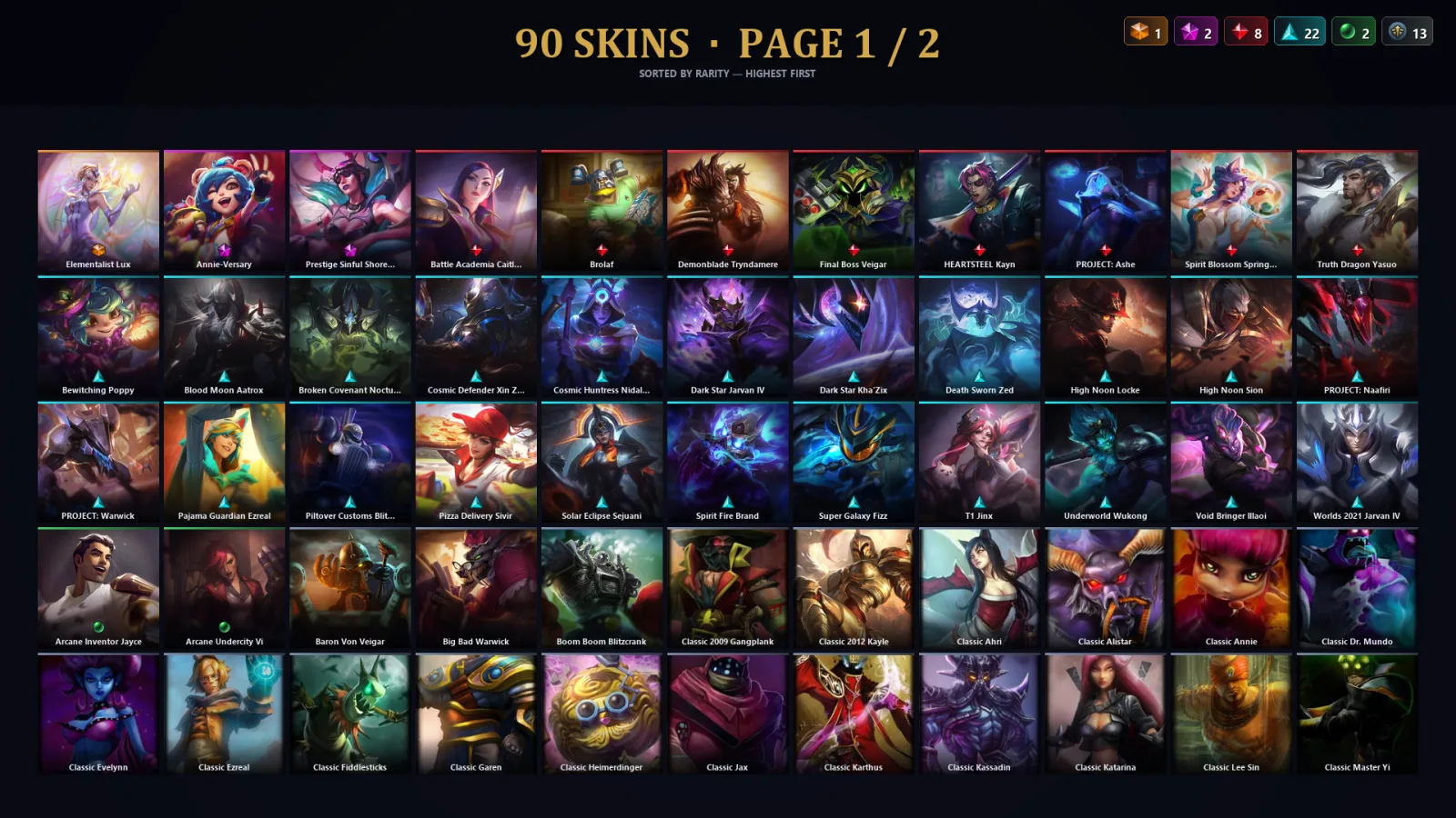 [LoL] | TR | Level 206 | Emerald III | 130 Champions | 58 Skins