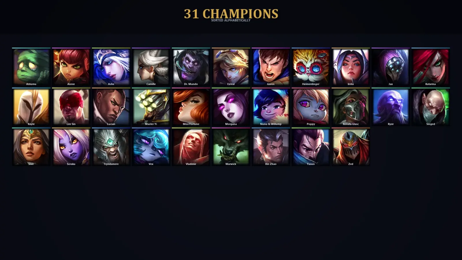 [LoL] | TR | Level 33 | 31 Champions — LoL account